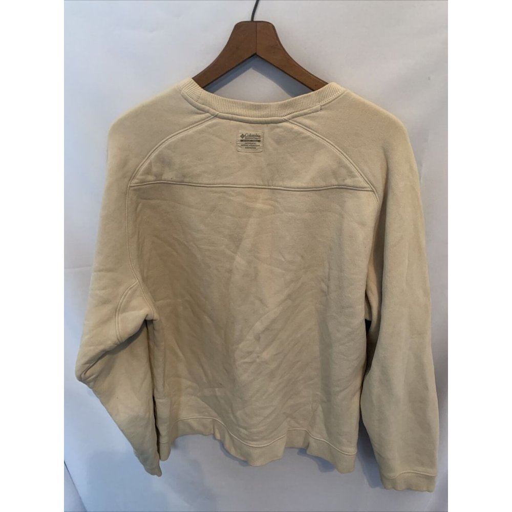 Columbia tan men’s M fleece lined long sleeve sweatshirt pullover - Picture 3 of 6
